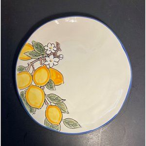 New With Tags Lemon InHomeStylez Spectrum Designs 11” Dinner Plate Beautiful!